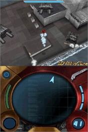 In game image of Iron Man on the Nintendo DS.