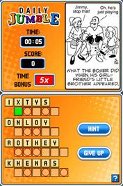 In game image of Jumble Madness on the Nintendo DS.