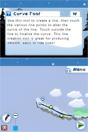 In game image of Line Rider 2 - Unbound on the Nintendo DS.