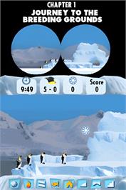 In game image of March Of The Penguins on the Nintendo DS.