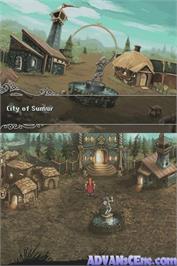In game image of Mazes of Fate on the Nintendo DS.