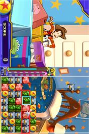 In game image of Meteos Disney Magic on the Nintendo DS.