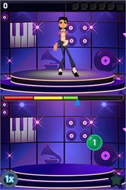 In game image of Michael Jackson - The Experience on the Nintendo DS.
