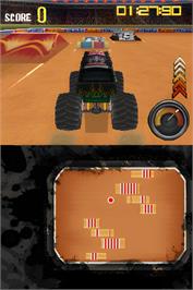 In game image of Monster Jam - Path Of Destruction on the Nintendo DS.