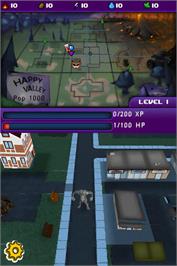 In game image of Monster Mayhem - Build And Battle on the Nintendo DS.