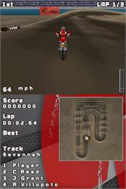 In game image of Mx Vs. Atv Untamed on the Nintendo DS.