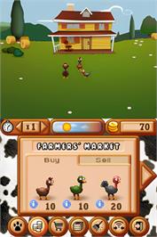 In game image of My Farm Around The World on the Nintendo DS.