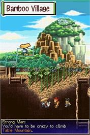 In game image of Mystery Dungeon: Shiren the Wanderer on the Nintendo DS.