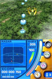In game image of Nanostray on the Nintendo DS.