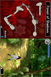In game image of Ninja Gaiden Dragon Sword on the Nintendo DS.