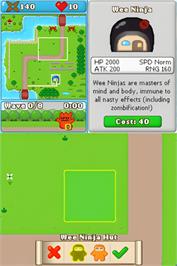 In game image of Ninjatown on the Nintendo DS.