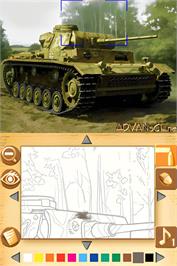 In game image of Paint By Ds - Military Vehicles on the Nintendo DS.