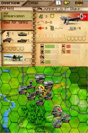In game image of Panzer Tactics Ds on the Nintendo DS.