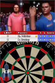 In game image of Pdc World Championship Darts 2009 on the Nintendo DS.