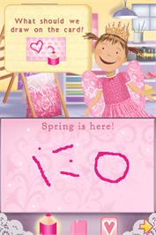 In game image of Pinkalicious - It's Party Time! on the Nintendo DS.