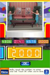 In game image of Price Is Right, The on the Nintendo DS.