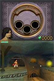 In game image of Prince Of Persia - Les Sables Oubliés on the Nintendo DS.