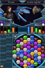 In game image of Puzzle Quest - Galactrix on the Nintendo DS.