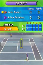 In game image of Rafa Nadal Tennis on the Nintendo DS.