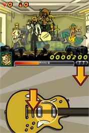 In game image of Rock Revolution on the Nintendo DS.