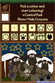 In game image of Shaun The Sheep - Off His Head on the Nintendo DS.