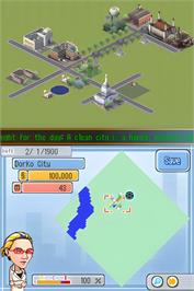 In game image of Simcity Ds on the Nintendo DS.