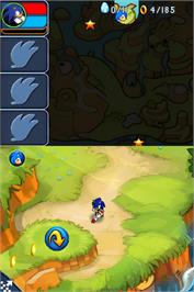 In game image of Sonic Chronicles - La Confrérie Des Ténèbres on the Nintendo DS.