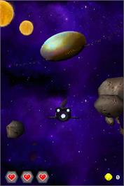 In game image of Space Chimps on the Nintendo DS.
