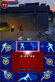 In game image of Spider-man 2 on the Nintendo DS.