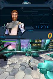 In game image of Star Wars The Clone Wars - Les Héros De La République on the Nintendo DS.