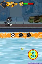 In game image of Street Football on the Nintendo DS.