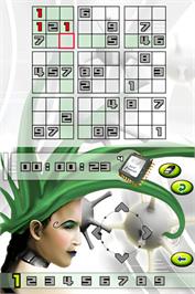 In game image of Sudoku Mania - Enhance Your Critical Thinking Skills! on the Nintendo DS.