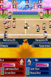 In game image of Super Dodgeball Brawlers on the Nintendo DS.