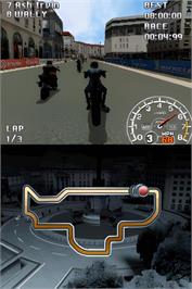 In game image of Suzuki Super-bikes 2 - Riding Challenge on the Nintendo DS.