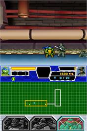 In game image of Teenage Mutant Ninja Turtles 3 - Mutant Nightmare on the Nintendo DS.