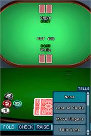 In game image of Texas Hold 'em Poker Ds on the Nintendo DS.