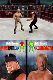 In game image of Tna Impact! - Cross The Line on the Nintendo DS.