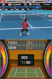 In game image of Top Spin 3 on the Nintendo DS.