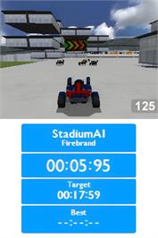 In game image of Trackmania Turbo on the Nintendo DS.