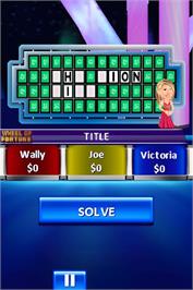 In game image of Wheel Of Fortune on the Nintendo DS.