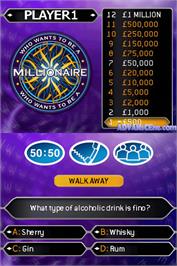 In game image of Who Wants To Be A Millionaire - 2nd Edition on the Nintendo DS.