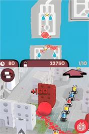 In game image of de Blob on the Nintendo DS.