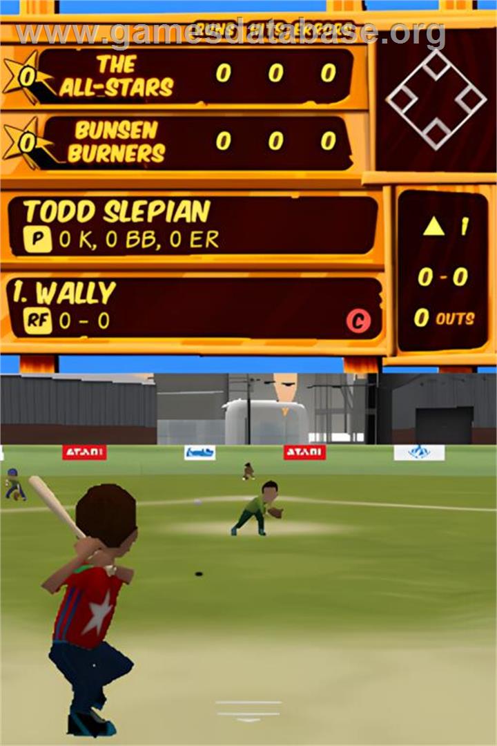 Backyard Sports - Sandlot Sluggers - Nintendo DS - Artwork - In Game