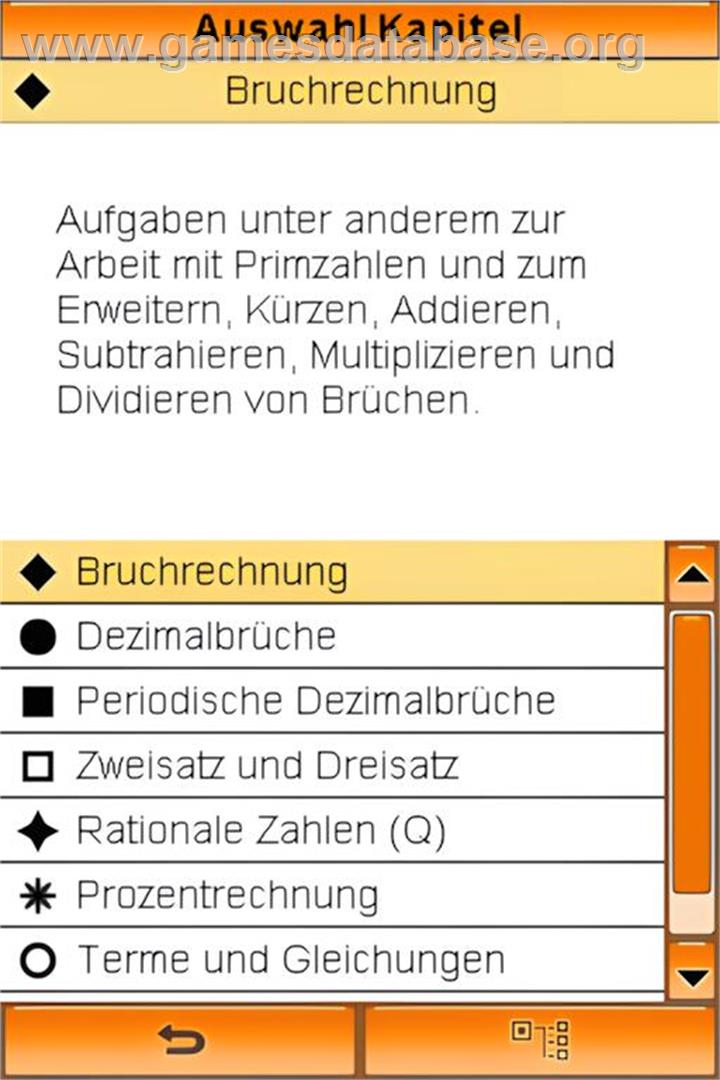 Cornelsen Trainer: Mathe - Klasse 6 - Nintendo DS - Artwork - In Game