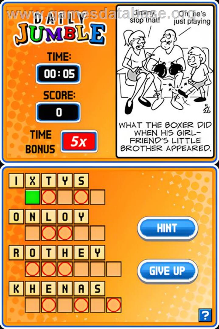 Jumble Madness - Nintendo DS - Artwork - In Game