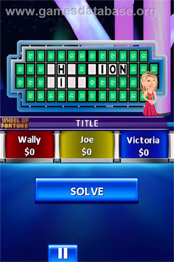Wheel Of Fortune - Nintendo DS - Artwork - In Game