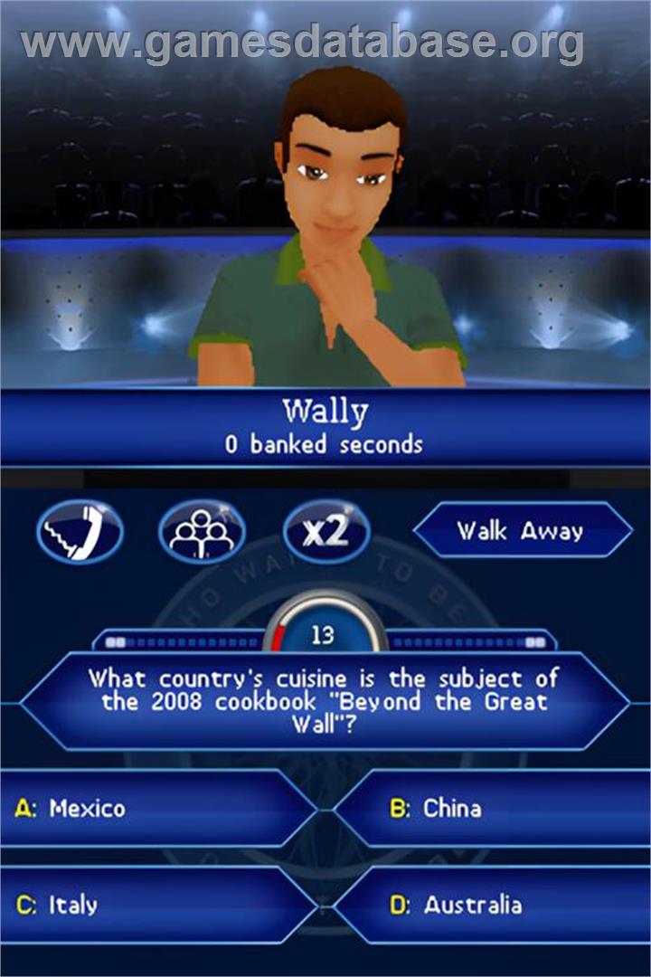 Who Wants To Be A Millionaire - Nintendo DS - Artwork - In Game