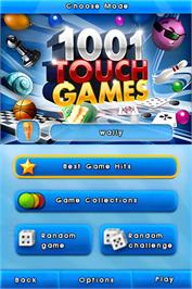 Title screen of 1001 Touch Games on the Nintendo DS.