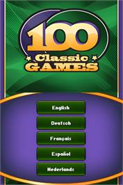 Title screen of 100 Classic Games on the Nintendo DS.
