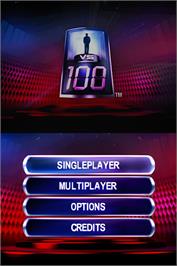 Title screen of 1 Contre 100 on the Nintendo DS.